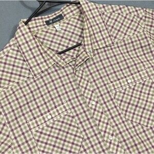 Ibex Wool Short Sleeve Snap Shirt Men's XL Multicolor Outdoor Casual